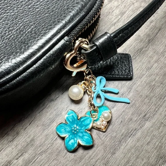 Coach Pebbled Black Leather Crossbody Bag - Picture 4 of 10